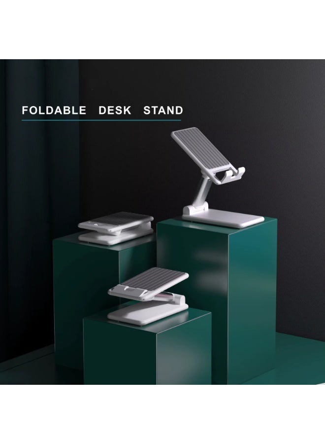 لاميكول حامل هاتف قابل للتعديل من الألومنيوم DP05 - حامل مكتبي قابل للطي والدوران 270 درجة وتعديل الارتفاع للهواتف والأجهزة اللوحية حتى 9.7 بوصة - متوافق مع iPhone 15 Pro Max وGalaxy S24 Ultra وiPad Mini وغيرها - Image 3